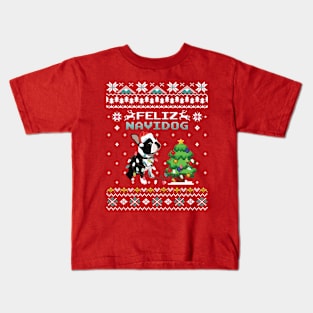 Feliz Navidog- Funny Dog Ugly Christmas Kids T-Shirt